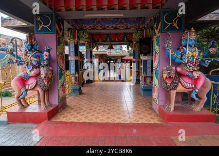Hindu-Tempel, Mandir de Medines, Flic en FLAC, Indischer Ozean, Insel, Mauritius, Afrika, Hindu-Tempel, Indischer Ozean, Insel, Afrika Stockfoto