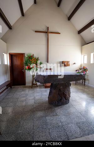 Kirche, Notre Dame Auxiliatrice de Cap Malheureux, Inneres, Indischer Ozean, Insel, Mauritius, Afrika, Kirche, Innenraum, Indischer Ozean, Insel, Afrik Stockfoto