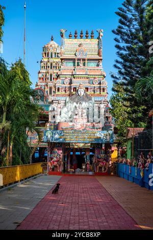 Hindu-Tempel, Mandir de Medines, Flic en FLAC, Indischer Ozean, Insel, Mauritius, Afrika, Hindu-Tempel, Indischer Ozean, Insel, Afrika Stockfoto