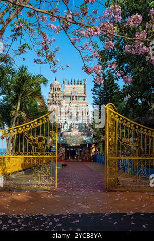 Hindu-Tempel, Mandir de Medines, Flic en FLAC, Indischer Ozean, Insel, Mauritius, Afrika, Hindu-Tempel, Indischer Ozean, Insel, Afrika Stockfoto