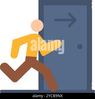 Vektorbild des Symbols beenden. Geeignet für mobile Anwendungen, Webanwendungen und Printmedien. Stock Vektor