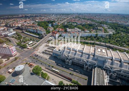 ICC, International Congress Center, Charlottenburg, Kantstraße, Lietzensee, Messedamm, Funkturm, Berlin, Deutschland, Internationales Kongresscenturm, Deu Stockfoto