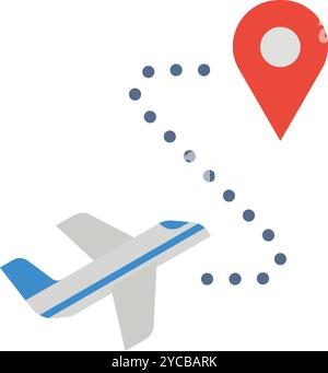 Vektorbild des Flugsymbols. Geeignet für mobile Anwendungen, Webanwendungen und Printmedien. Stock Vektor