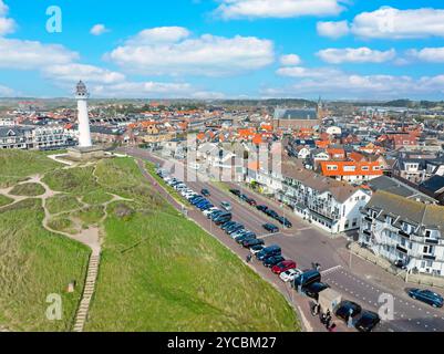 Luftaufnahme von Egmond aan Zee in den Niederlanden Stockfoto