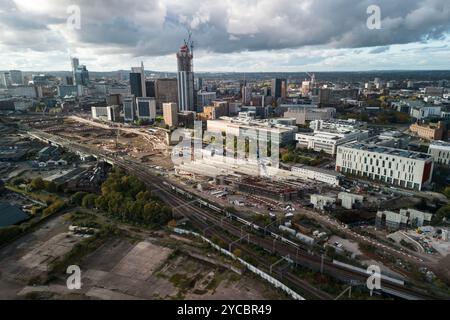 Curzon Street, Birmingham, 22. Oktober - die Arbeiten an der HS2 in Birmingham werden fortgesetzt, da der Endbahnhof Curzon Street gebaut wird. Quelle: AC2125/Alamy Live News Stockfoto