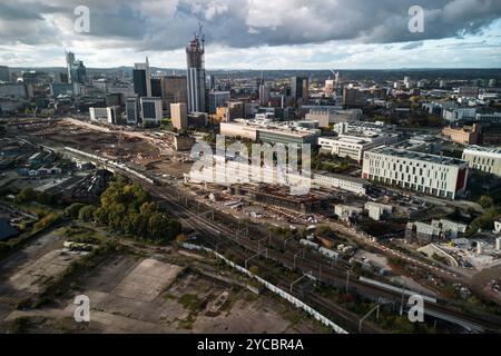 Curzon Street, Birmingham, 22. Oktober - die Arbeiten an der HS2 in Birmingham werden fortgesetzt, da der Endbahnhof Curzon Street gebaut wird. Quelle: AC2125/Alamy Live News Stockfoto