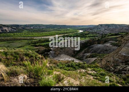 Frühlingslandschaft in North Dakota Stockfoto