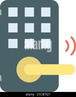 Vektorbild des Smart Lock-Symbols. Geeignet für mobile Anwendungen, Webanwendungen und Printmedien. Stock Vektor