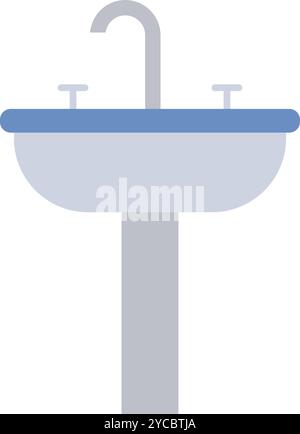 Vektorbild des Senkensymbols. Geeignet für mobile Anwendungen, Webanwendungen und Printmedien. Stock Vektor