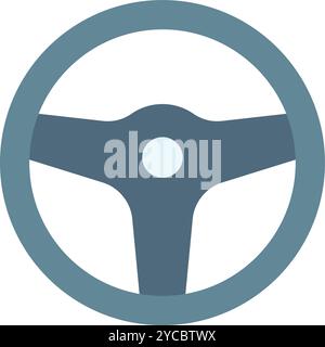 Vektorbild des Lenkradsymbols. Geeignet für mobile Anwendungen, Webanwendungen und Printmedien. Stock Vektor