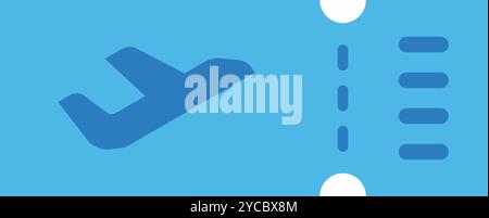 Vektorbild für Ticketsymbol. Geeignet für mobile Anwendungen, Webanwendungen und Printmedien. Stock Vektor