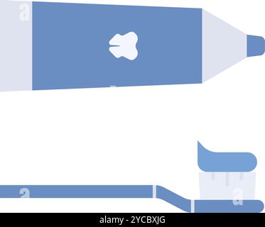 Vektorbild des Symbols Zahnpasta. Geeignet für mobile Anwendungen, Webanwendungen und Printmedien. Stock Vektor