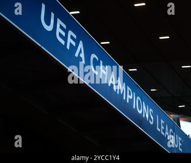 London, Großbritannien. Oktober 2024. Eine detaillierte Ansicht des Emirates Stadium vor der UEFA Champions League, League Stage Arsenal gegen den FC Shakhtar Donetsk im Emirates Stadium, London, Großbritannien, 22. Oktober 2024 (Foto: Izzy Poles/News Images) in London, Großbritannien am 20. Oktober 2024. (Foto: Izzy Poles/News Images/SIPA USA) Credit: SIPA USA/Alamy Live News Stockfoto