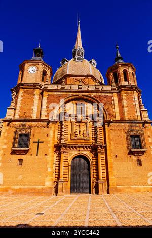 Die barocke Kirche des Heiligen Christus des Tals - Santísimo Cristo del Valle. San Carlos del Valle, Ciudad Real, Castilla La Mancha, Spanien, Europa Stockfoto