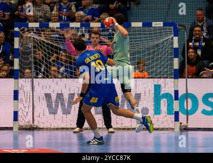 Gummersbach, Deutschland. Oktober 2024. Handball EHF European League, VfL Gummersbach - Fenix Toulouse, 22.10.2024 Credit: dpa/Alamy Live News Stockfoto