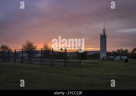 Grenzgebäude der historischen innerdeutschen Grenze. Stockfoto