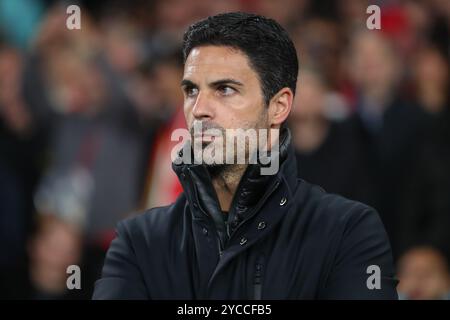 Mikel Arteta Manager von Arsenal vor der UEFA Champions League, League Stage Arsenal gegen FC Shakhtar Donetsk im Emirates Stadium, London, Großbritannien, 22. Oktober 2024 (Foto: Izzy Poles/News Images) Stockfoto