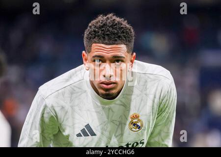 Madrid, Spanien. Oktober 2024. Jude Bellingham (Real Madrid #5), ESP, Real Madrid gegen Borussia Dortmund, Fussball, Champions-League, Spieltag 3, Saison 2024/2025, 22.10.2024 Foto: Eibner-Pressefoto/Jörg Niebergall Credit: dpa/Alamy Live News Stockfoto