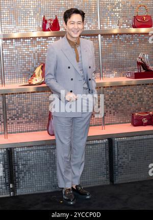 Seoul, Südkorea. Oktober 2024. Der südkoreanische Schauspieler Lee Jung-je nimmt am 22. Oktober 2024 an einem Fotobesuch für den GUCCI-Kulturmonat im GUCCI-Haus in Seoul Teil. (Foto: Lee Young-HO/SIPA USA) Credit: SIPA USA/Alamy Live News Stockfoto