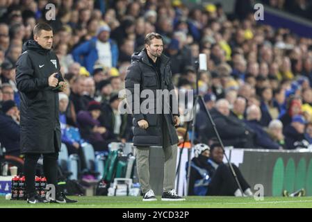 Tom Cleverley Manager von Watford während des Sky Bet Championship Matches Leeds United gegen Watford in Elland Road, Leeds, Großbritannien, 22. Oktober 2024 (Foto: Alfie Cosgrove/News Images) Stockfoto