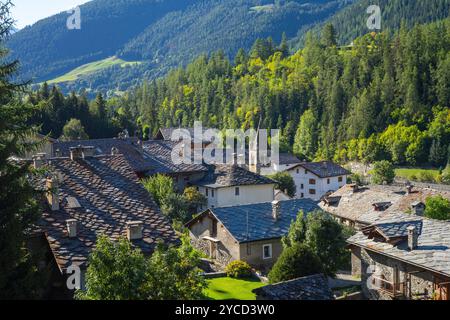 Etroubles, Aostatal, Italien Stockfoto