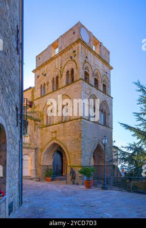 Glockenturm, Mutterkirche, Gangi, Palermo, Sizilien, Italien Stockfoto