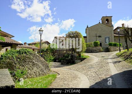 Mittelalterliches Dorf Sassi di Varana, Provinz Modena, Emilia Romagna, Italien Stockfoto