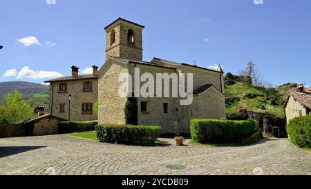 Mittelalterliches Dorf Sassi di Varana, Provinz Modena, Emilia Romagna, Italien Stockfoto