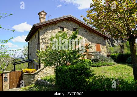 Mittelalterliches Dorf Sassi di Varana, Provinz Modena, Emilia Romagna, Italien Stockfoto