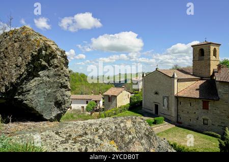 Mittelalterliches Dorf Sassi di Varana, Provinz Modena, Emilia Romagna, Italien Stockfoto