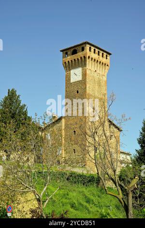 Die mittelalterliche Burg von Levizzano, Kreis der Emilianischen Schlösser, Provinz Modena, emilia romagna, italien Stockfoto