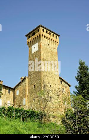 Die mittelalterliche Burg von Levizzano, Kreis der Emilianischen Schlösser, Provinz Modena, emilia romagna, italien Stockfoto