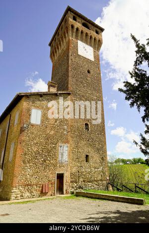 Die mittelalterliche Burg von Levizzano, Kreis der Emilianischen Schlösser, Provinz Modena, emilia romagna, italien Stockfoto