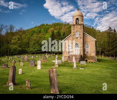 Immaculate Conception Catholic Church in der Nähe von Wexford im Nordosten von Iowa Stockfoto