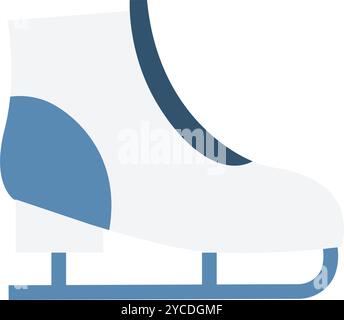 Isolierter Winter Skateschuh Icon Vector Stock Vektor
