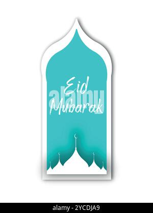Eid Mubarak Begrüßung Stock Vektor