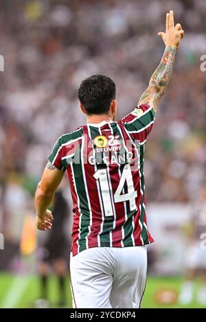 Rio De Janeiro, Brasilien. Oktober 2024. Estádio Maracanã RIO DE JANEIRO, BRASILIEN - 22. OKTOBER: Der deutsche Kano von Fluminense feiert sein Tor während der Campeonato Brasileiro Serie, Einem Spiel zwischen Fluminense und Athlético Paranaense in Estádio Maracanã am 22. Oktober 2024 in Rio de Janeiro, Brasilien. (André Ricardo/Sports Press Photo/SPP) Credit: SPP Sport Press Photo. /Alamy Live News Stockfoto