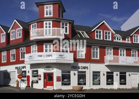 Island, Fischrestaurant in Reykjavik, Europa, Reykjavik, Europa Stockfoto