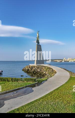 Statue von St. Nikolaus in Nessebar antike Stadt, einem der größten Badeorte an der bulgarischen Schwarzmeerküste. Nessebar oder nesebr ist ein UNESCO Worl Stockfoto