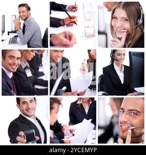 Gruppe von Unternehmen professionell bei ihrer Arbeit im Büro Stockfoto