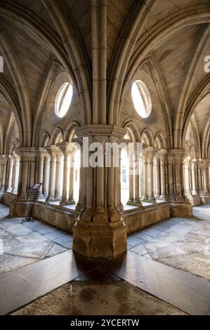 Porto, Portugal, 8. Februar 2023: Innere der Kathedrale von Porto SE do Porto, diese Kathedrale befindet sich im Zentrum von Porto und ist eine der Städte Stockfoto