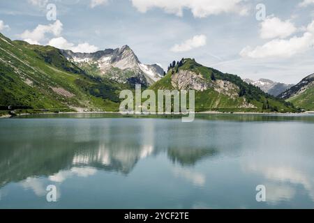 Spullersee, Vorarlberg, Österreich, Stockfoto