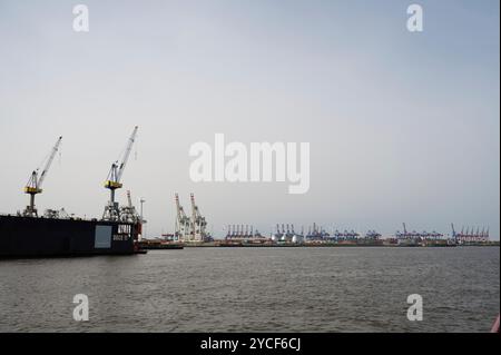 Deutschland, Hamburg, Stadtbild, Elbe, Hafen Stockfoto