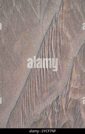 Wassermuster am Strand, der Insel Amrum, dem Nationalpark Schleswig-Holsteinisches Wattenmeer, Deutschland, Schleswig-Holstein, Nordseeküste Stockfoto