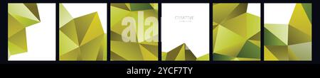 Satz von Vektor-Cover Notebook-Design. Abstract rainbow minimal Triangles Halbton Template Design für Notizbuch Papier, Copybook Broschüren, Buch Stock Vektor