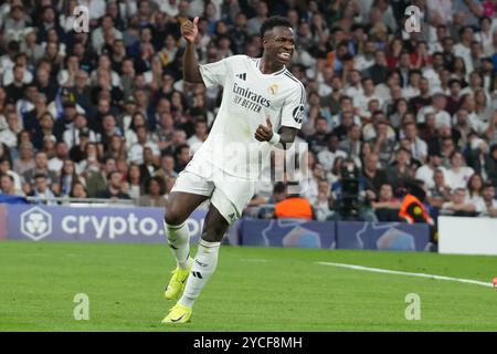 7 Vinícius Júnior von Real Madrid während der UEFA Champions League, League-Phase, Fußballspiel am 3. Spieltag zwischen Real Madrid und Borussia Dortmund am 22. Oktober 2024 im Santiago Bernabeu Stadion in Madrid, Spanien - Foto Laurent Lairys / DPPI Stockfoto