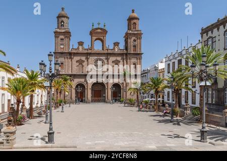 Kathedrale von Santa Ana in der Plaza Santa Ana, Altstadt von Vegueta, UNESCO-Weltkulturerbe, Las Palmas, Gran Canaria, Kanarische Inseln, Spanien Stockfoto