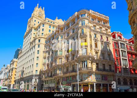 Madrid, Spanien - Juni 05, 2017: Gründung der Telefonica (Fundacion Telefonica) - Telekommunikation Betreiber von Spanien auf der Gran Via in M Stockfoto