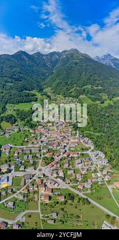 Das Dorf Cesionaggiore, Provinz Belluno, Valbelluna, Veneto, Italien Stockfoto