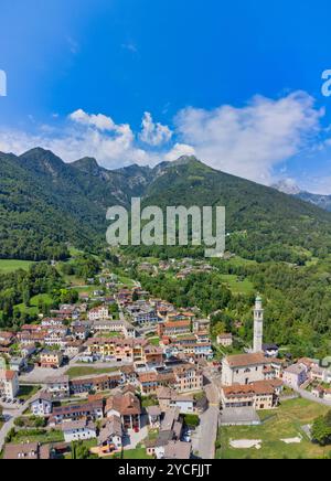 Das Dorf Cesionaggiore, Provinz Belluno, Valbelluna, Veneto, Italien Stockfoto